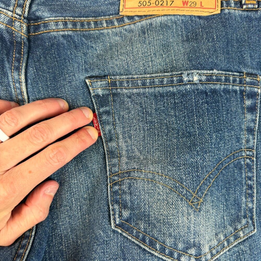 Levi's 1967 LVC Vintage 505-0217 Raw Selvedge Denim Jeans 29 (29X29.5) Big E - Picture 6 of 16